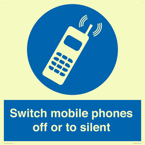 Switch mobile phones off or to silent